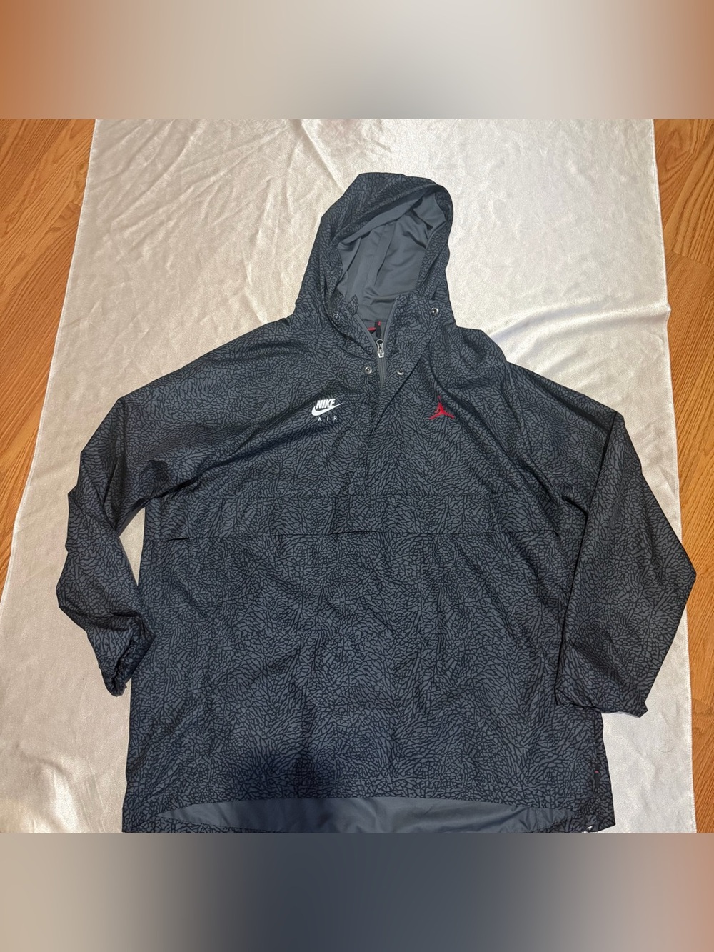 Jordan Nike Air Jordan Wings 1988 Cement Elephant Print Anorak Windbreaker XL